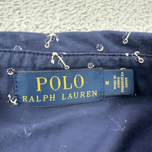 Polo Ralph Lauren Polo Men Medium Blue Anchors Nautical Embroidered‎ R67 - Picture 2 of 16